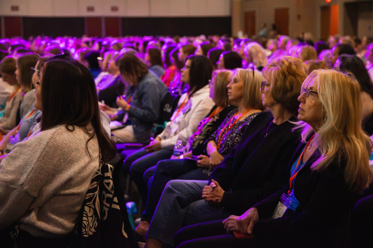 Women listening together at MORE